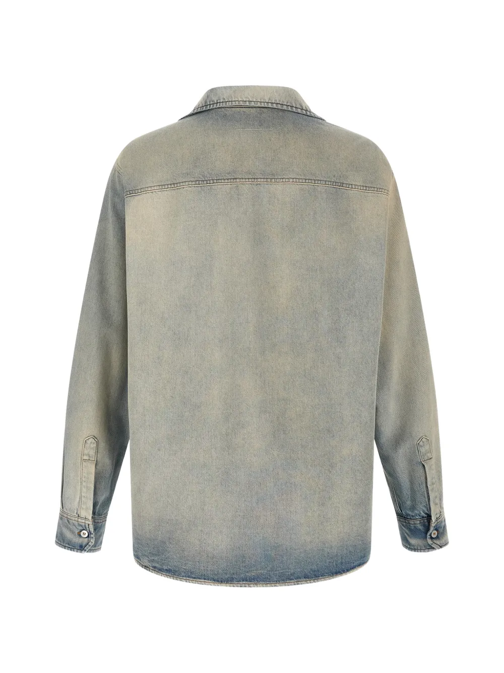 MM6 Maison Margiela Numeric Signature denim shirt Blauw