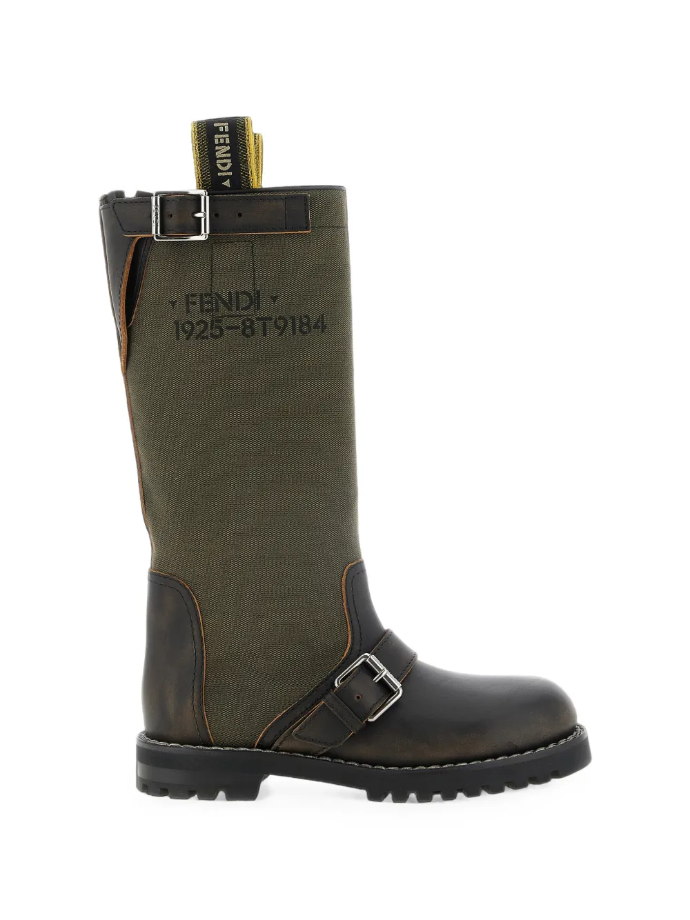 FENDI Commando leather boots - Vert FENDI Commando leather boots - Vert