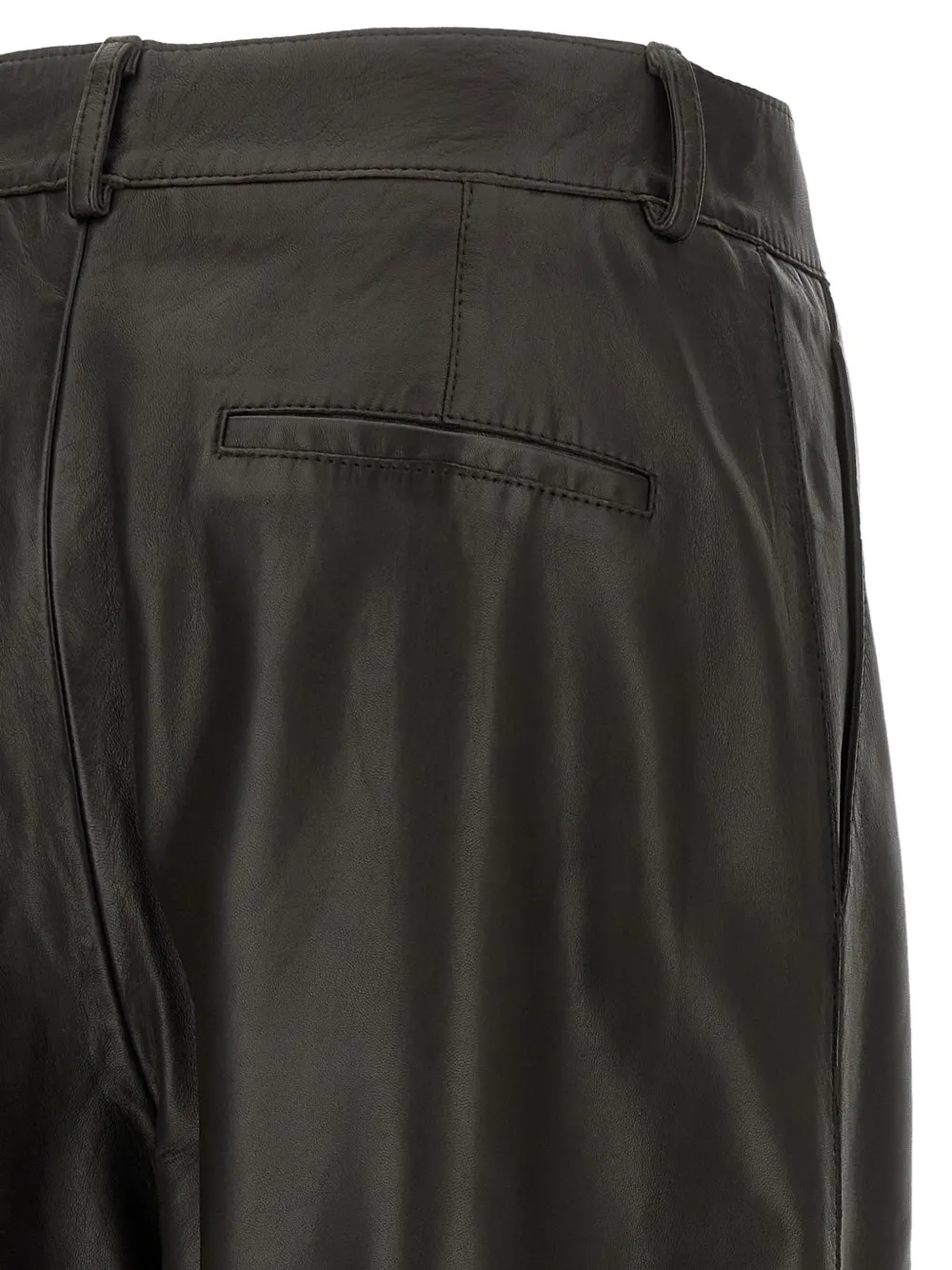 P.A.R.O.S.H. Maciock26 leren broek Zwart