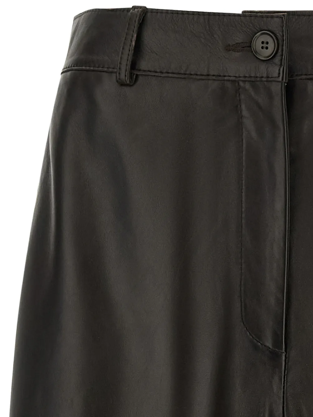 P.A.R.O.S.H. Maciock26 leren broek Zwart