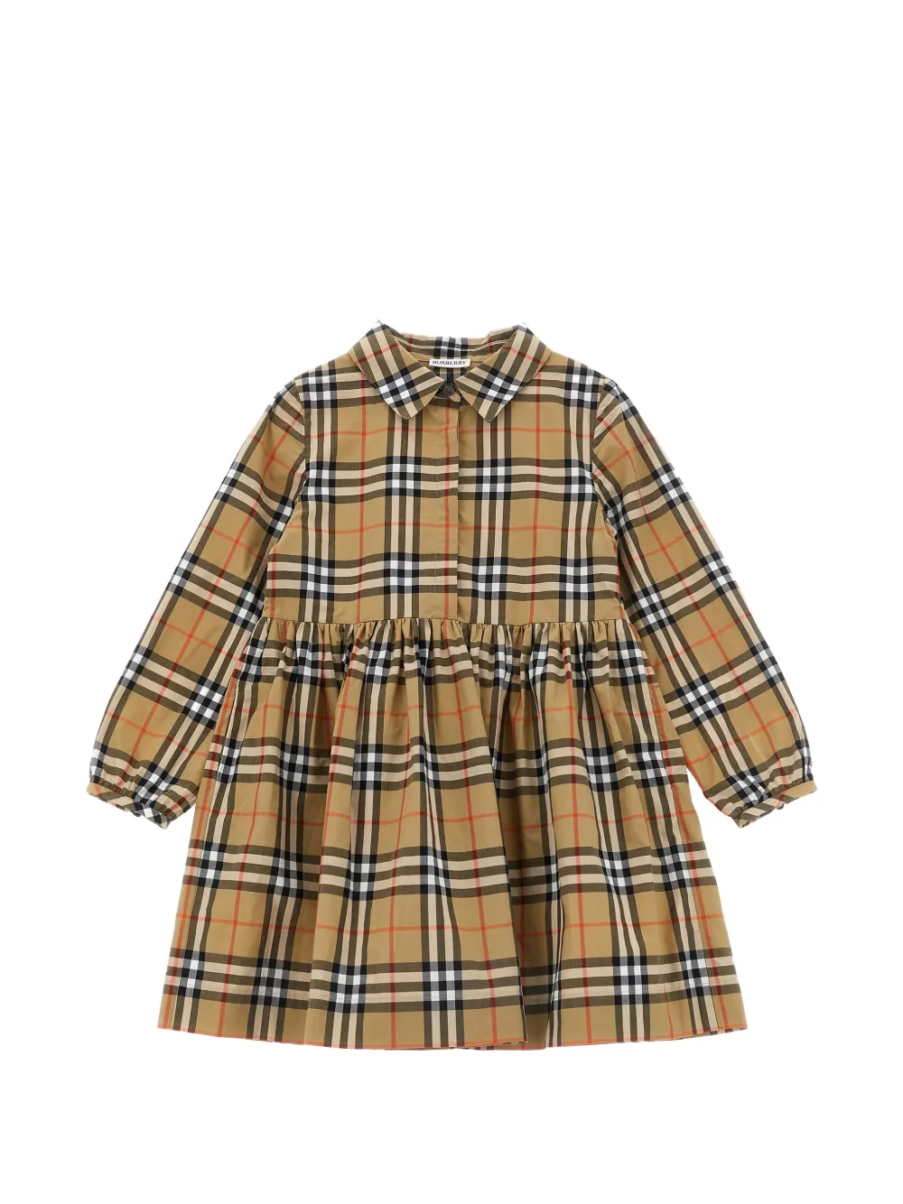 Burberry Kids robe Winifred à carreaux - Tons neutres