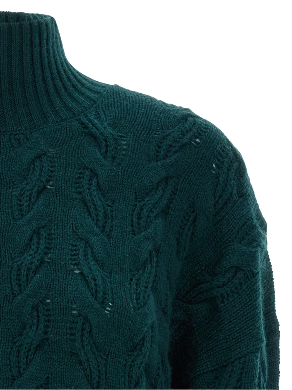 Max Mara Kabelgebreide trui Groen