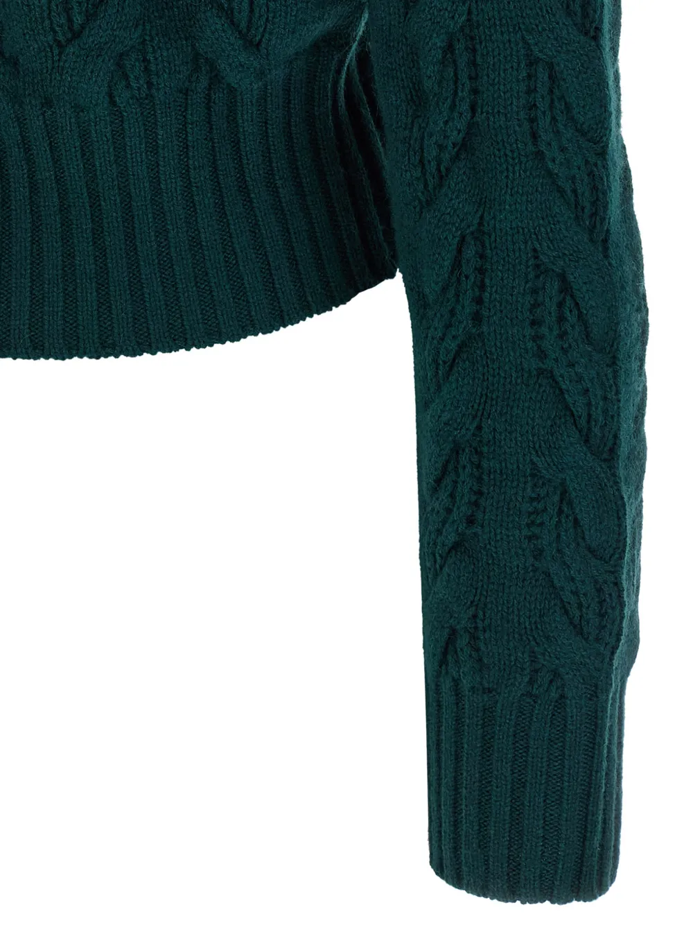 Max Mara Kabelgebreide trui Groen