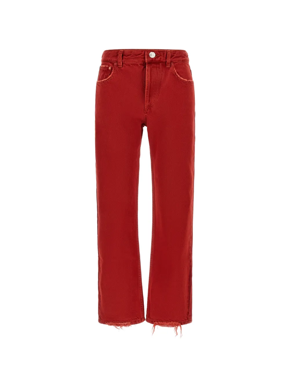 ISABEL MARANT Daya frayed-hem jeans - Rosso