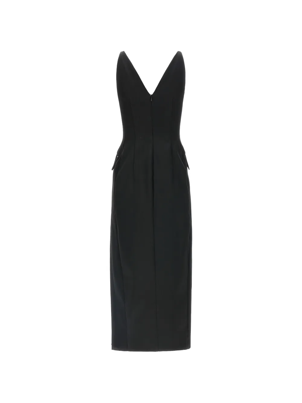 Sportmax V-neck maxi dress Zwart