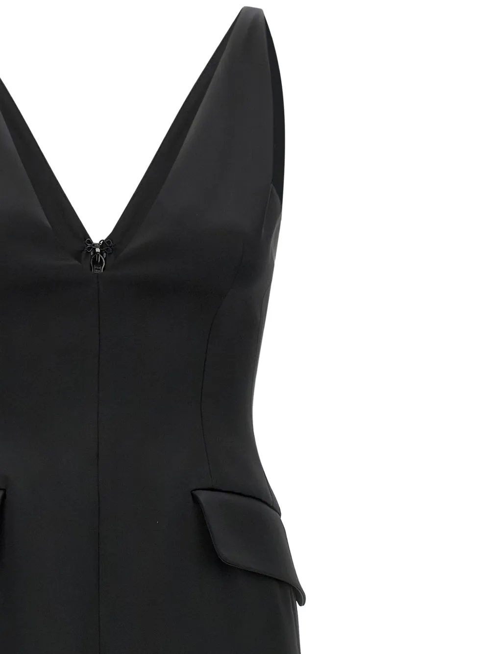 Sportmax V-neck maxi dress Zwart