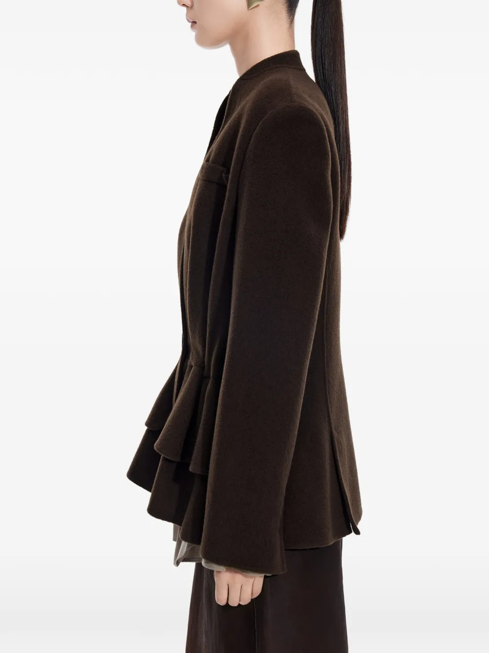 JNBY Blazer van dubbelzijdige stof met X-silhouet Bruin