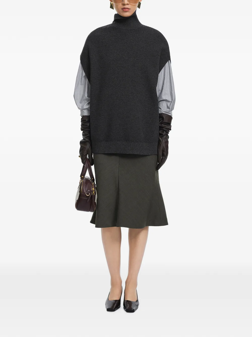 JNBY high-neck vest Grijs