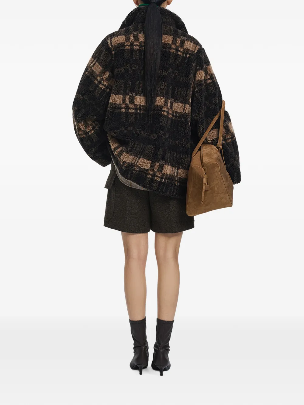 JNBY check-pattern oversized jacket Bruin