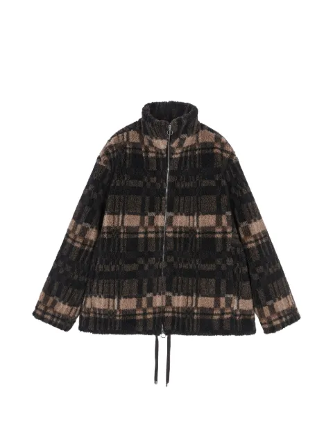 JNBY check-pattern oversized jacket