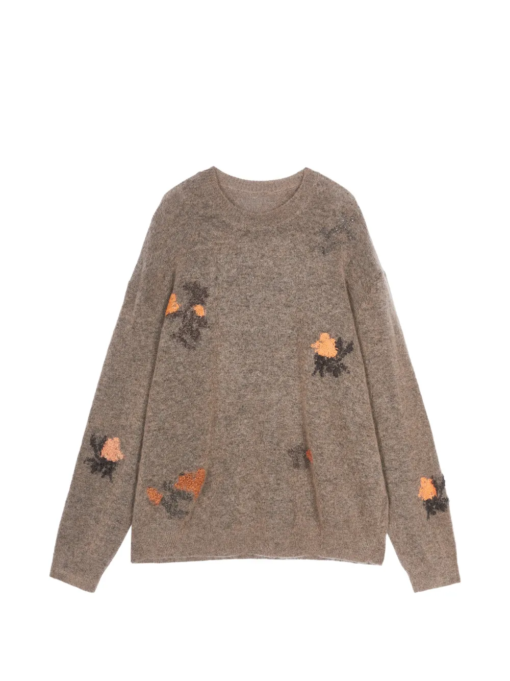 JNBY Maglione oversize a fiori jacquard - Marrone