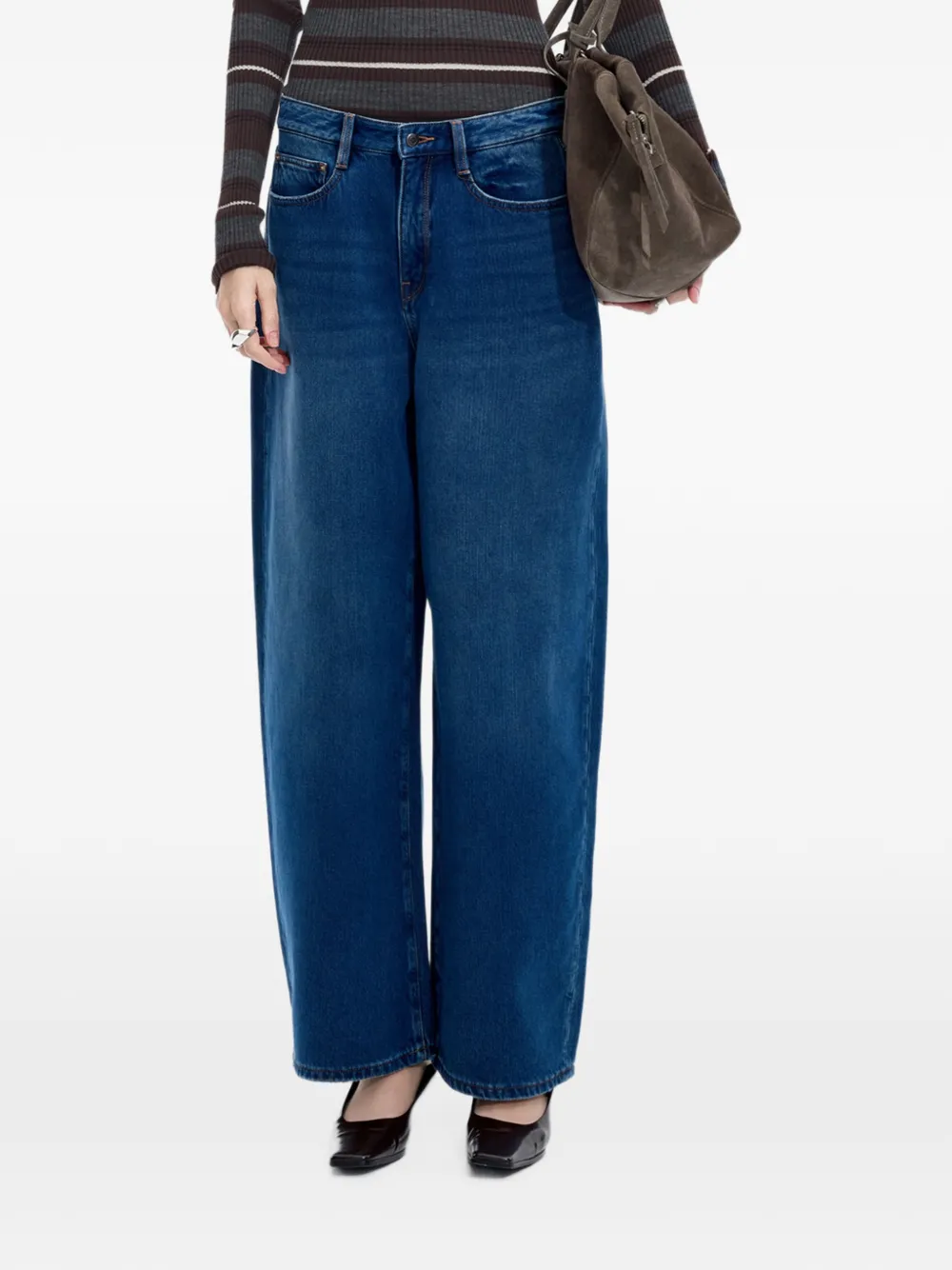 JNBY High-Waist-Jeans mit Bananenschnitt - Blau