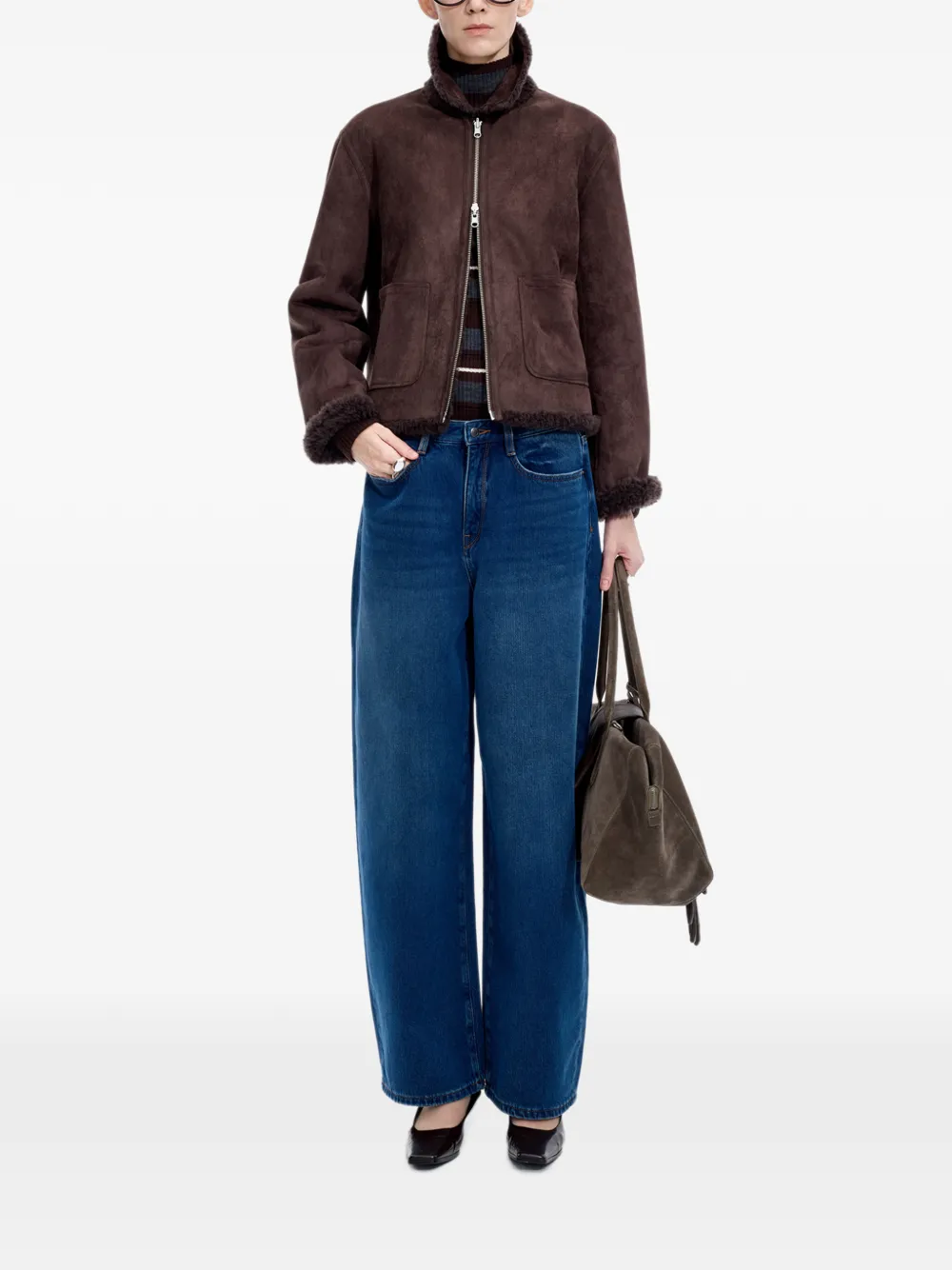 JNBY High-waist jeans met gebogen pijpen Blauw