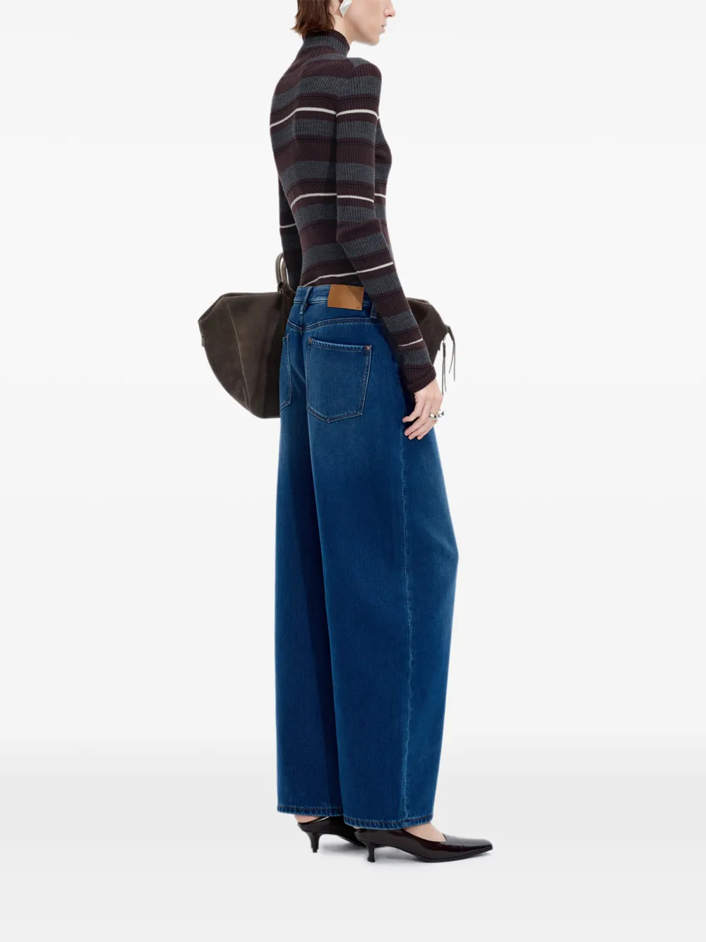 JNBY High-waist jeans met gebogen pijpen Blauw