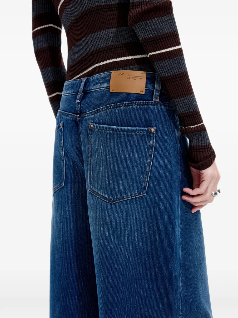 JNBY High-waist jeans met gebogen pijpen Blauw