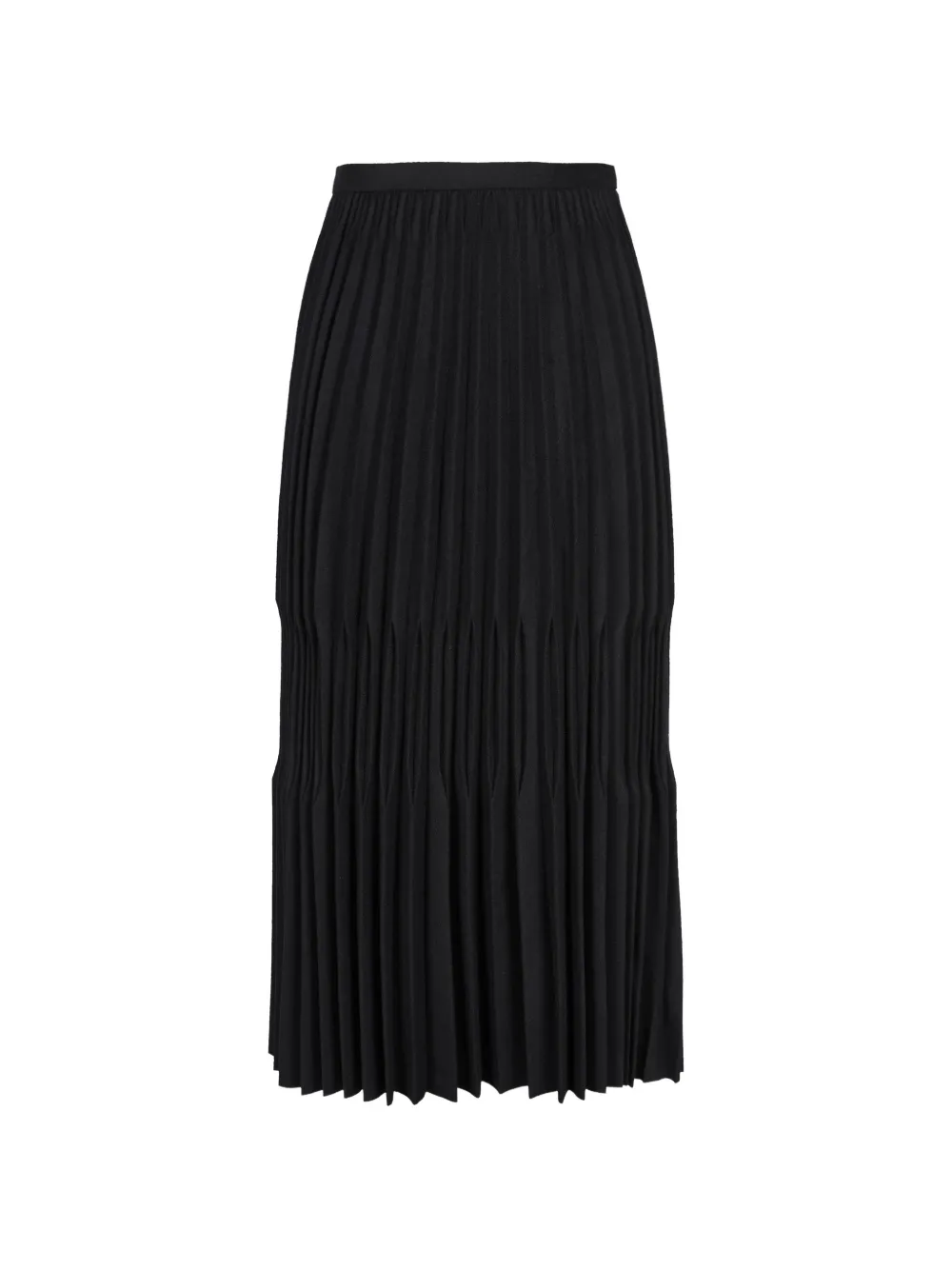 JNBY pleated A-line midi skirt Zwart