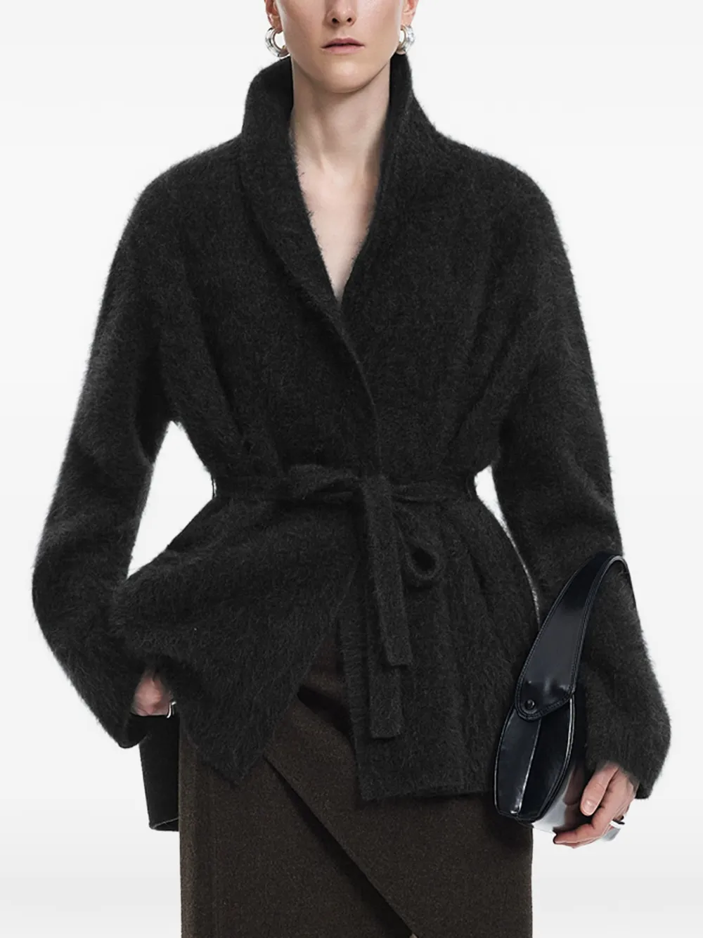 JNBY belted shawl-collar cardigan