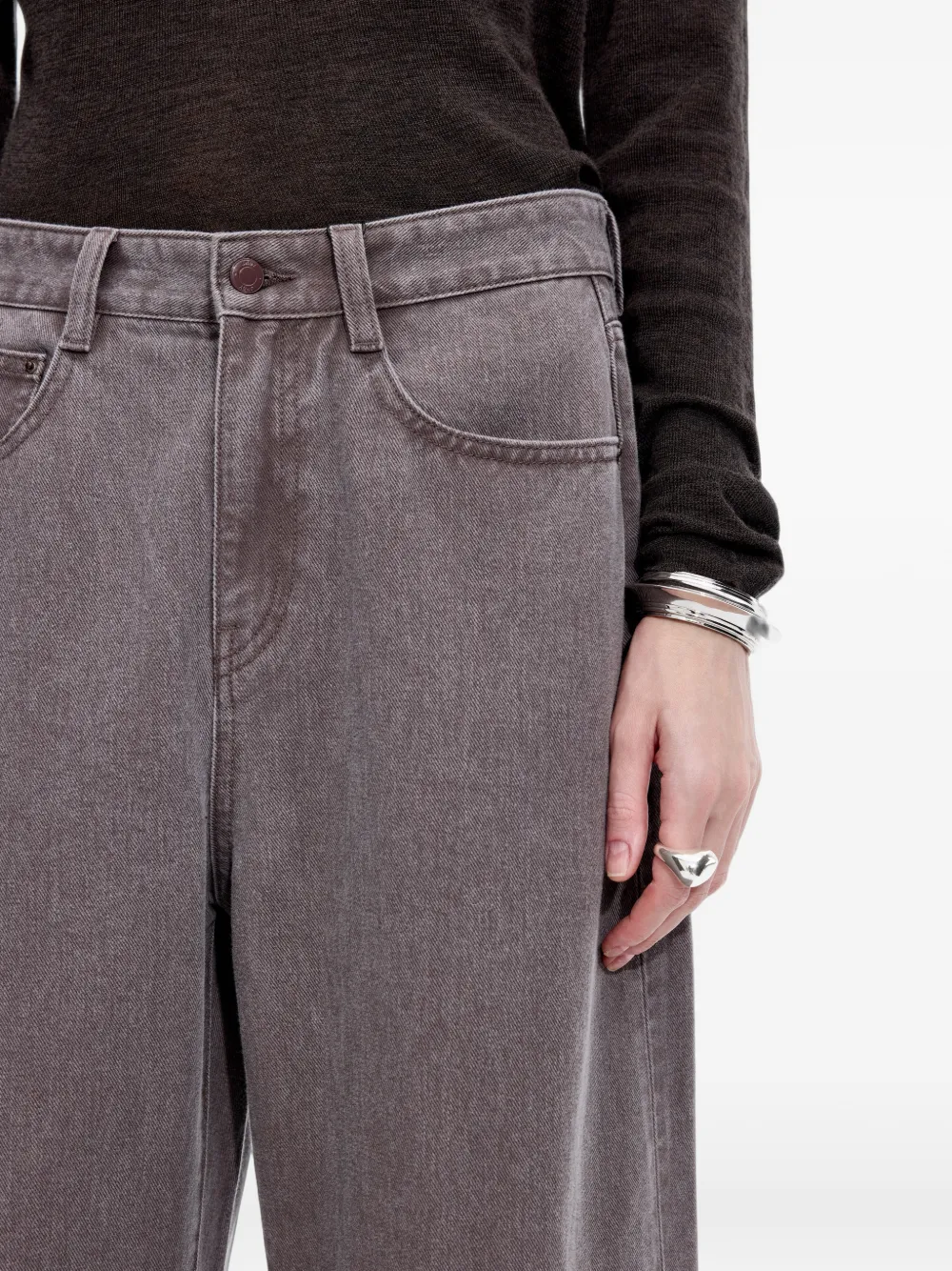 JNBY Jeans met wijde pijpen Grijs