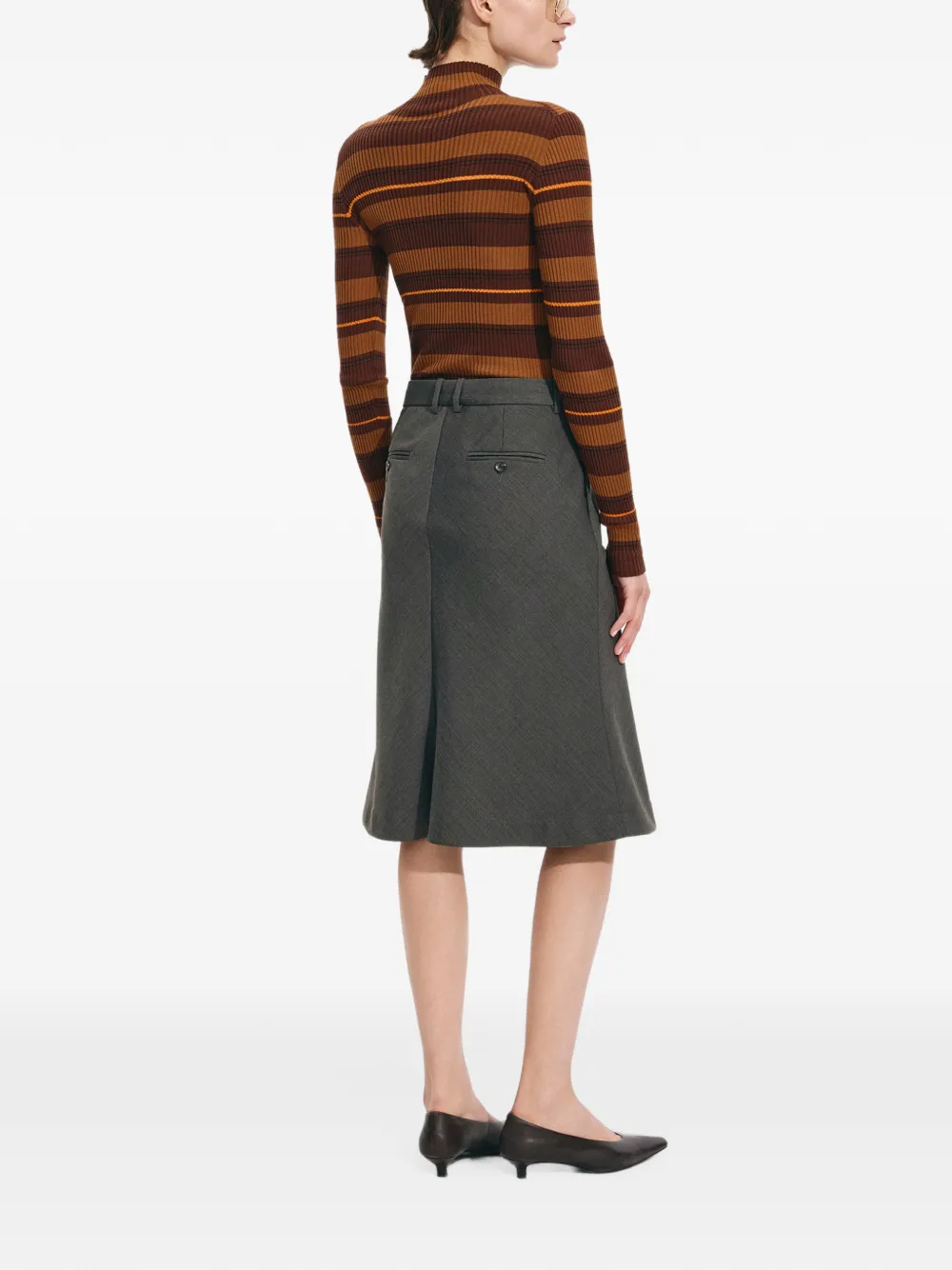 JNBY striped mock-neck sweater Bruin