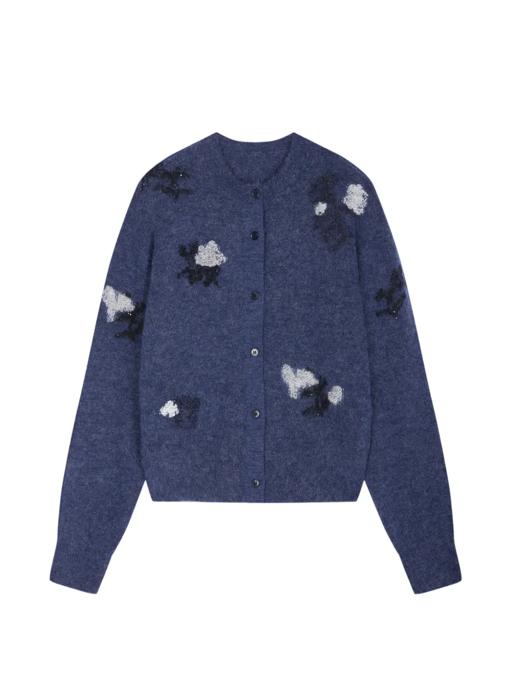 JNBY floral-intarsia cardigan - Blue