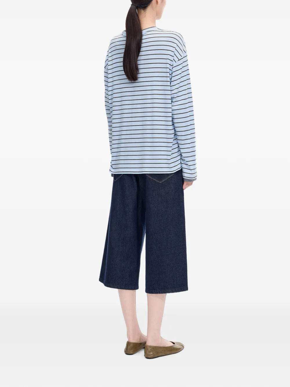 JNBY Gestreept T-shirt met lange mouwen Blauw