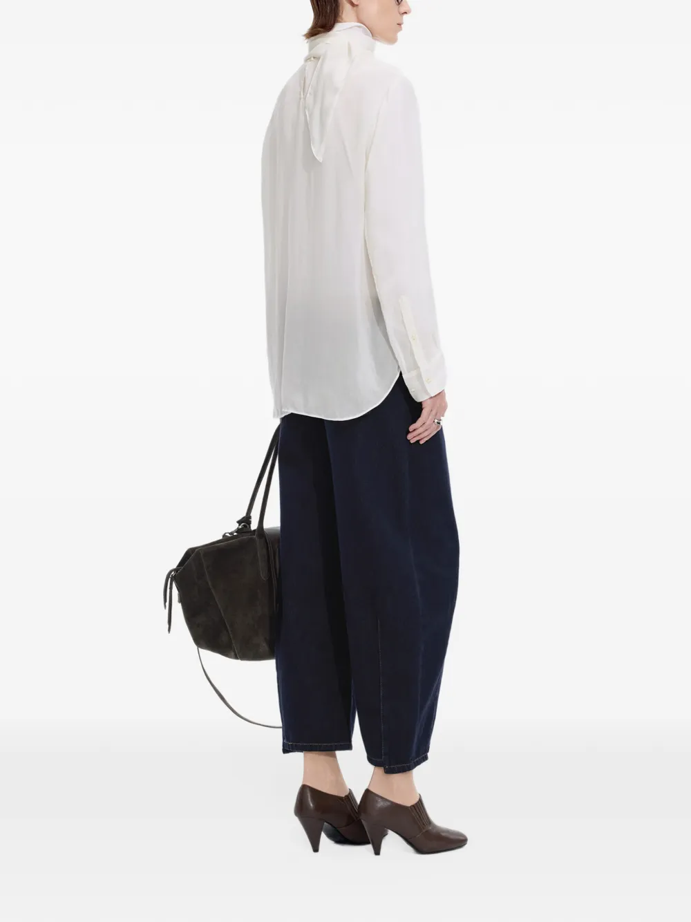 JNBY tie-neck relaxed-fit blouse Wit
