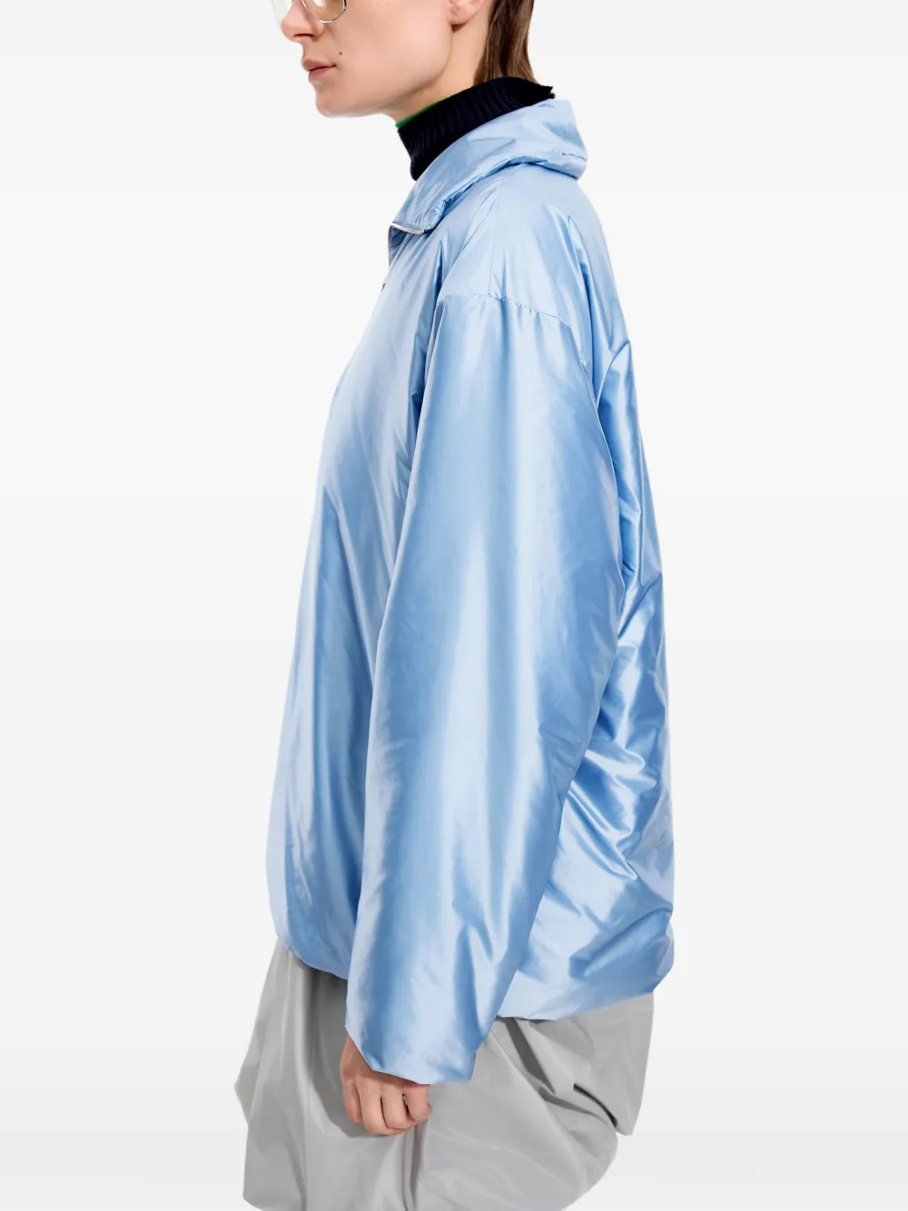 JNBY quarter-zip satin-finish top Blauw
