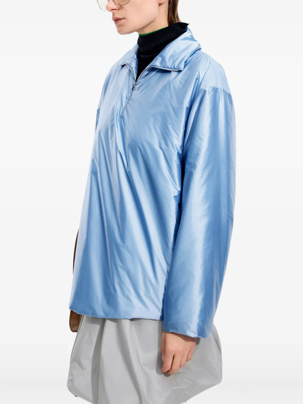 JNBY quarter-zip satin-finish top Blauw