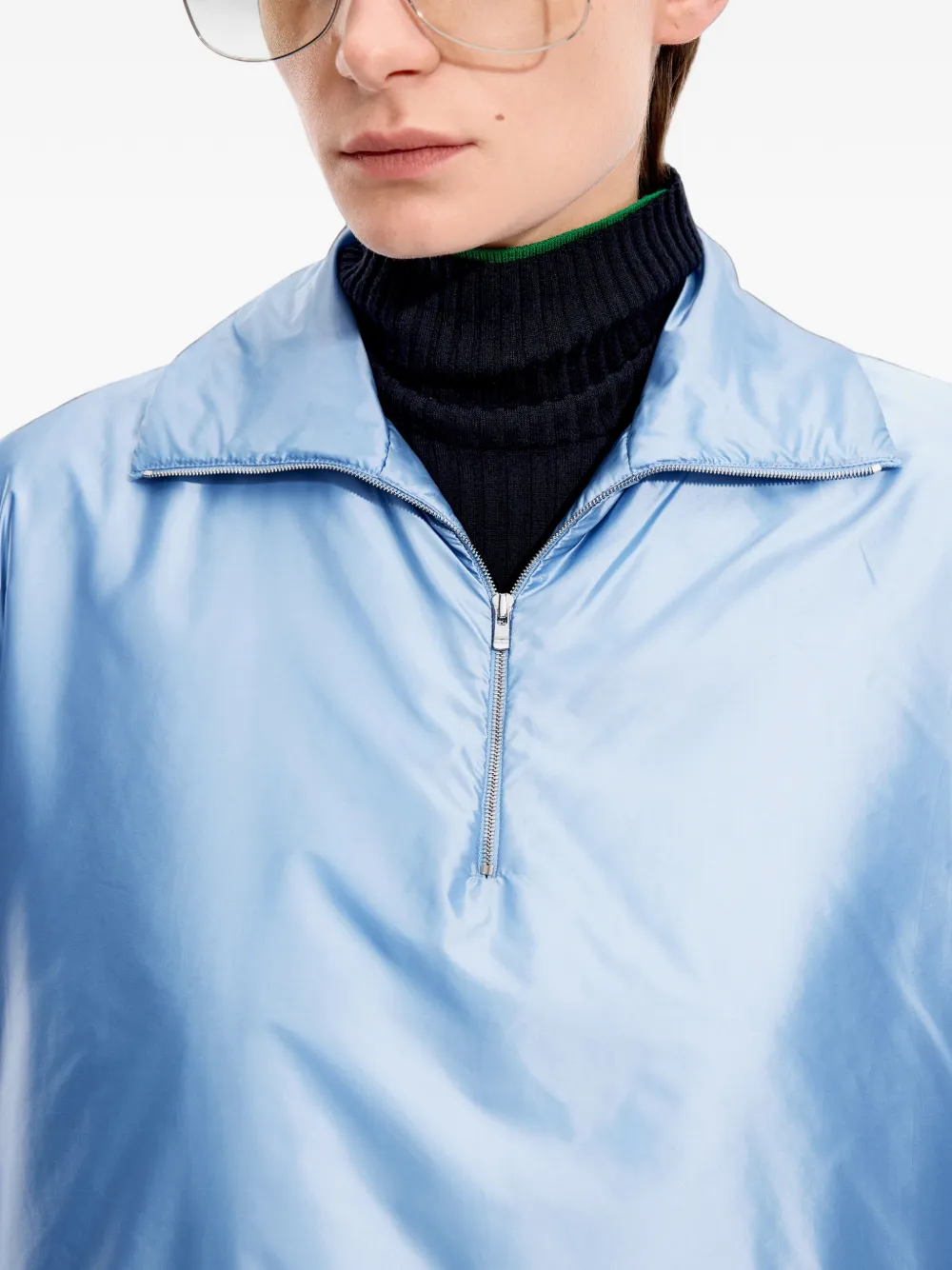 JNBY quarter-zip satin-finish top Blauw