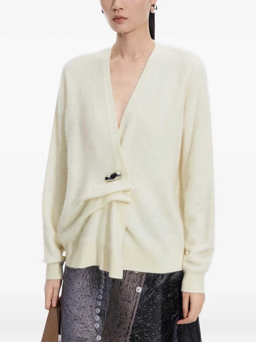 JNBY draped V-neck cardigan Beige
