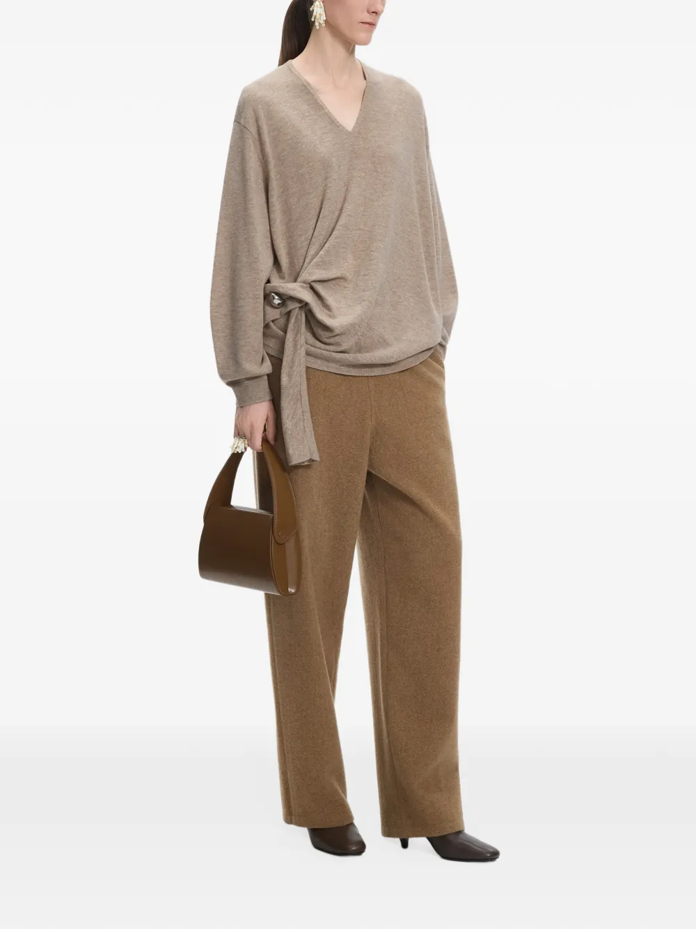 JNBY Straight wollen broek Bruin