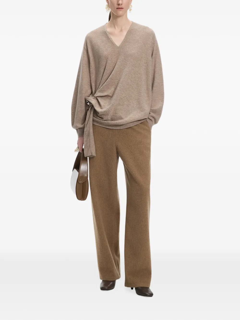 JNBY Straight wollen broek Bruin