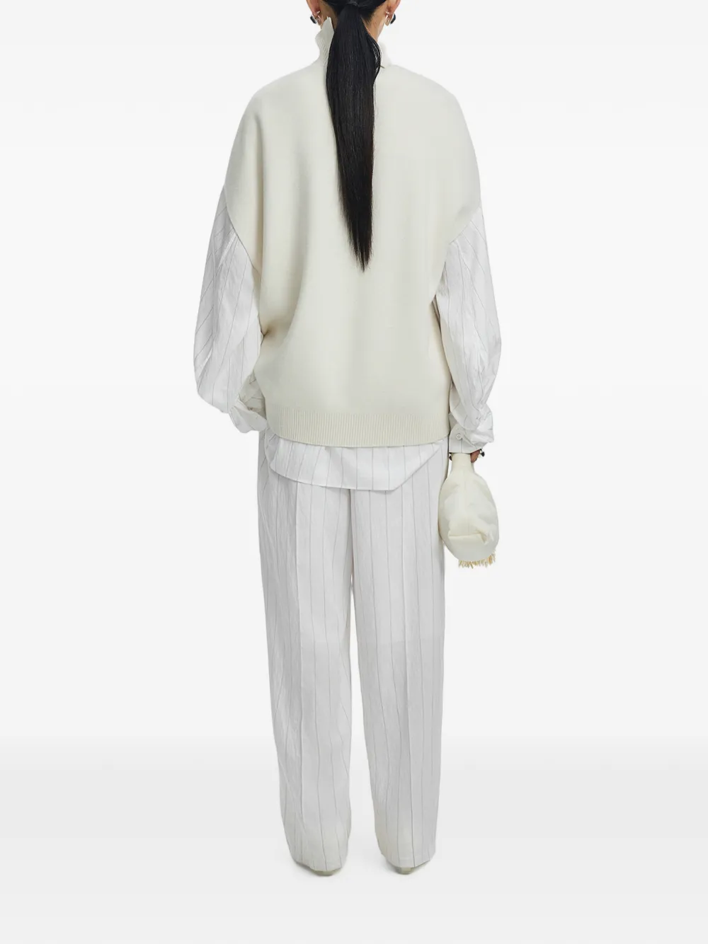 JNBY Mouwloze trui met hoge hals Beige
