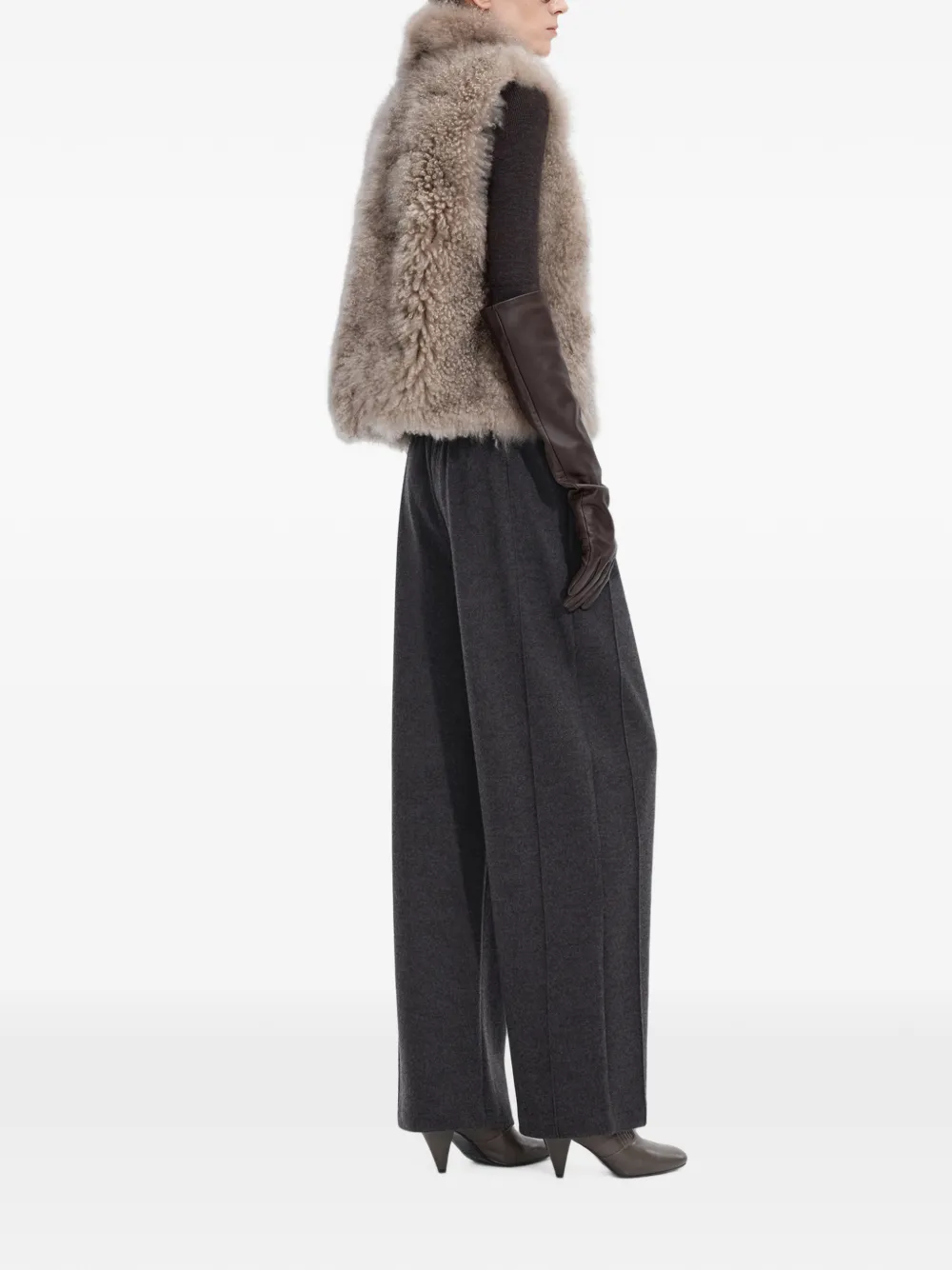 JNBY Broek met gebogen wijde pijpen Grijs