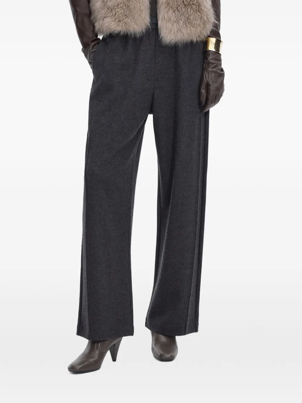 JNBY Broek met gebogen wijde pijpen Grijs