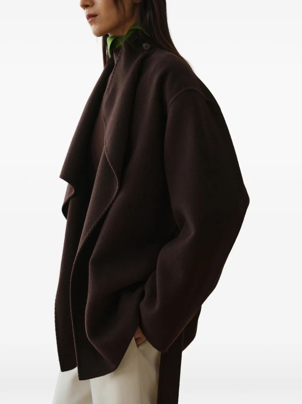 LESS Jas met riem Bruin