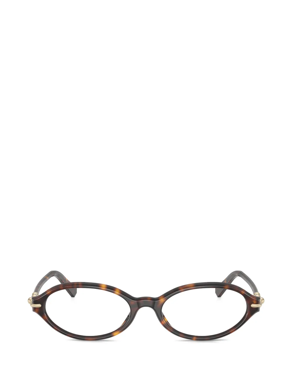 Tiffany & Co. tortoiseshell-effect oval-frame glasses