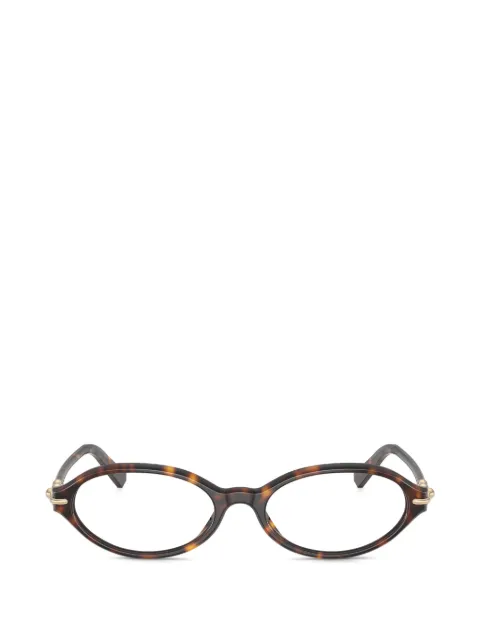 Tiffany & Co Eyewear Ovale Brille in Schildpattoptik