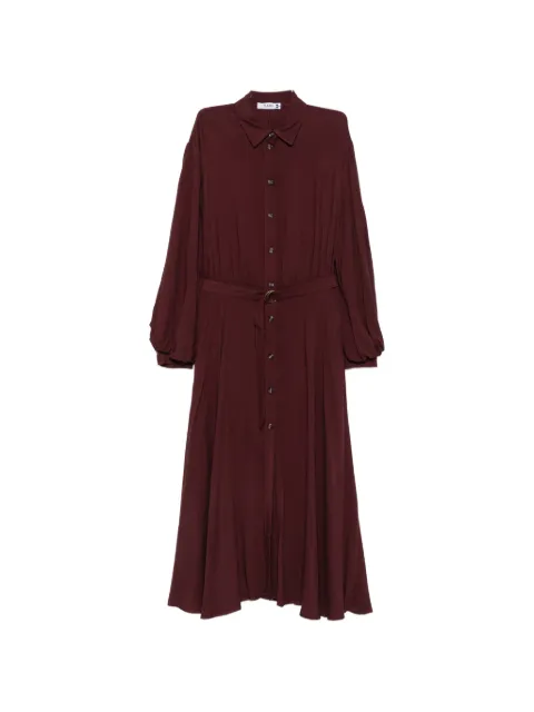 PLEASE belted button-down midi dress