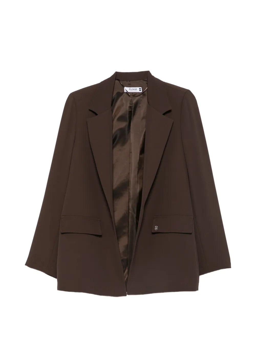 PLEASE notched-lapels flap-pockets blazer