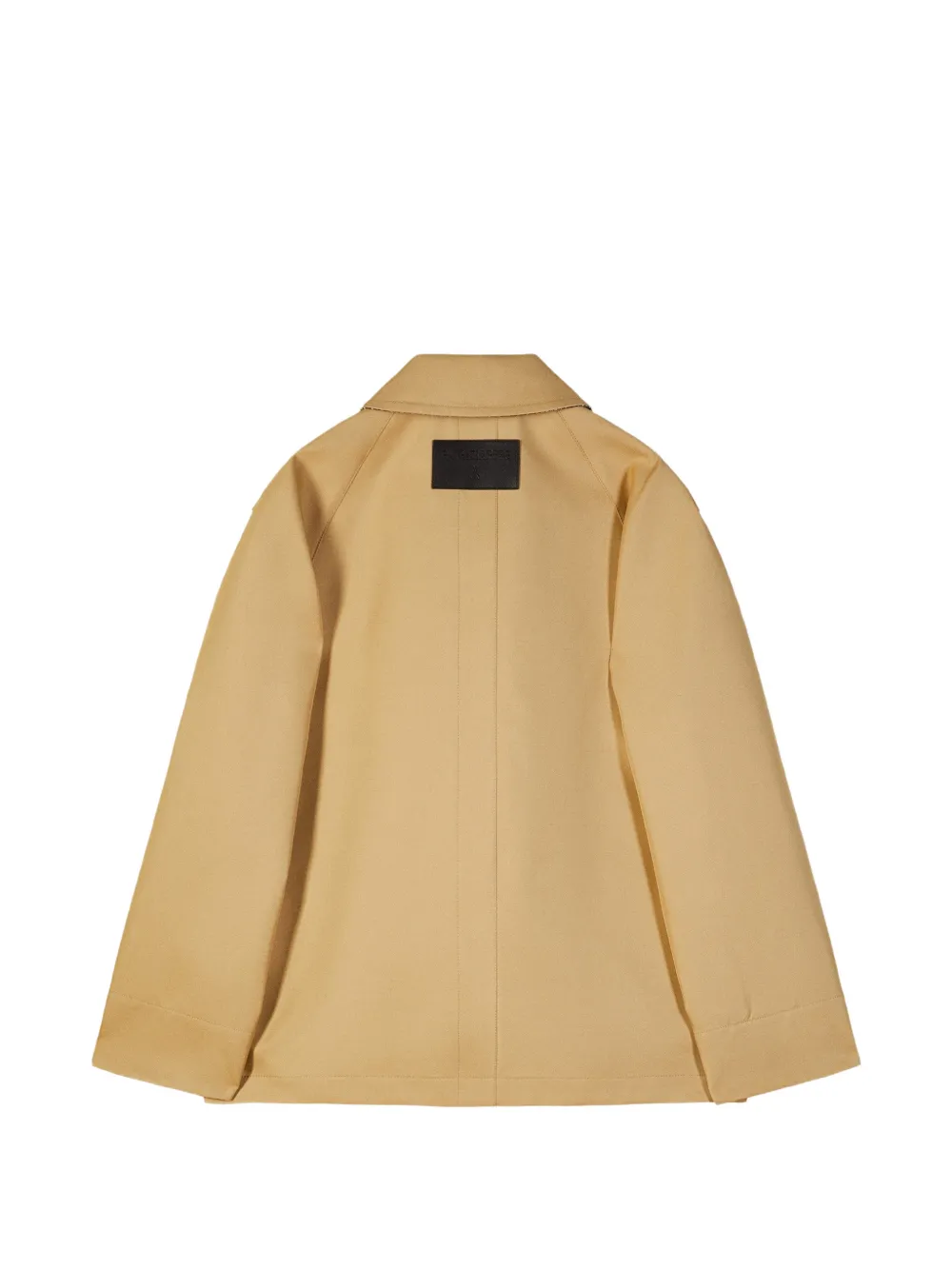 Patrizia Pepe logo-patch zip-up coat Beige