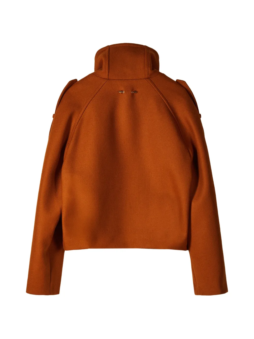 Patrizia Pepe double-breasted epaulette coat Bruin