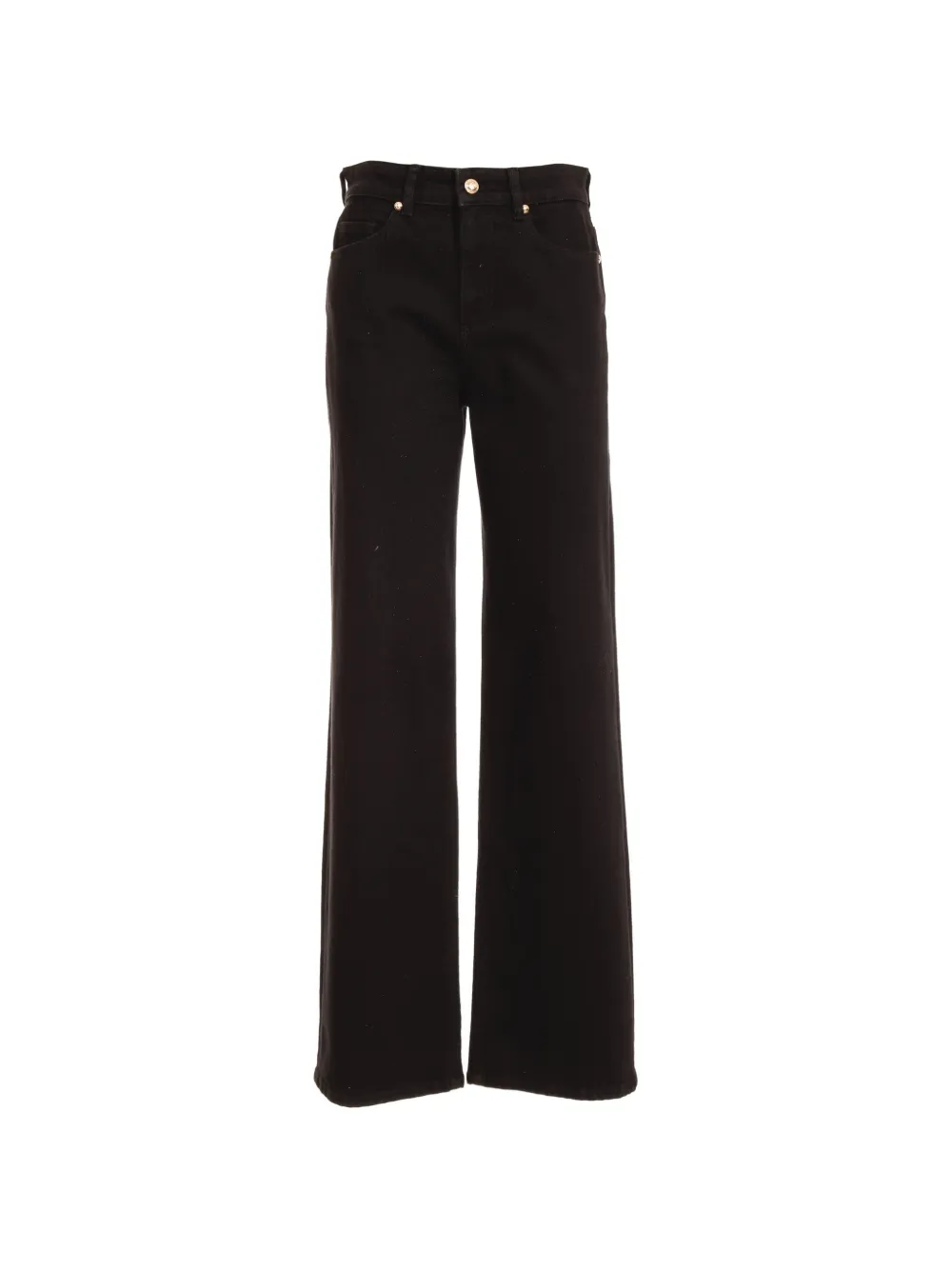 Just Cavalli logo-patch wide-leg jeans - Nero