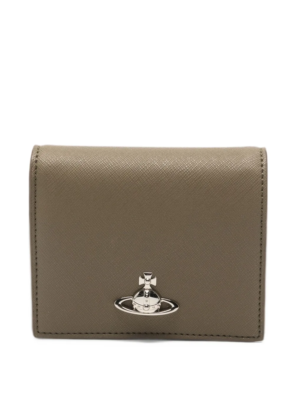Vivienne Westwood Orb-plaque saffiano-effect wallet - Toni neutri
