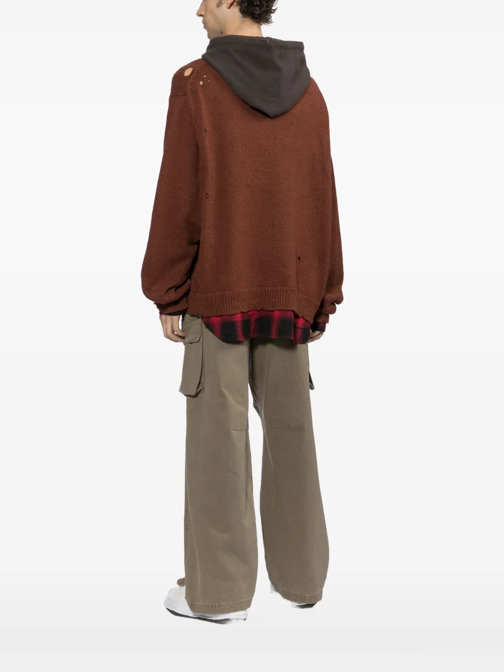 Maison MIHARA YASUHIRO Hoodie met drie lagen Bruin