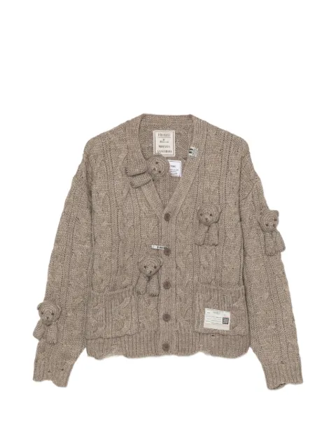 Maison MIHARA YASUHIRO Pink House x Maison MIHARA YASUHIRO bear motif cardigan