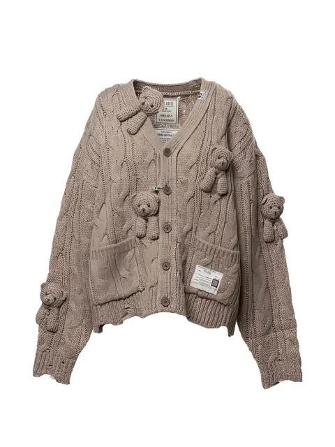 Maison MIHARA YASUHIRO x Pink House bear motif knit cardigan