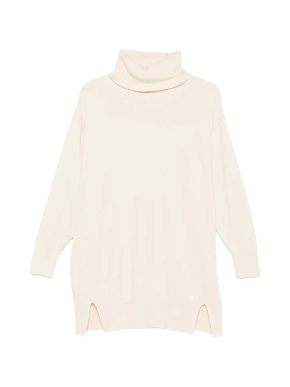 PLEASE roll-neck side-slit sweater