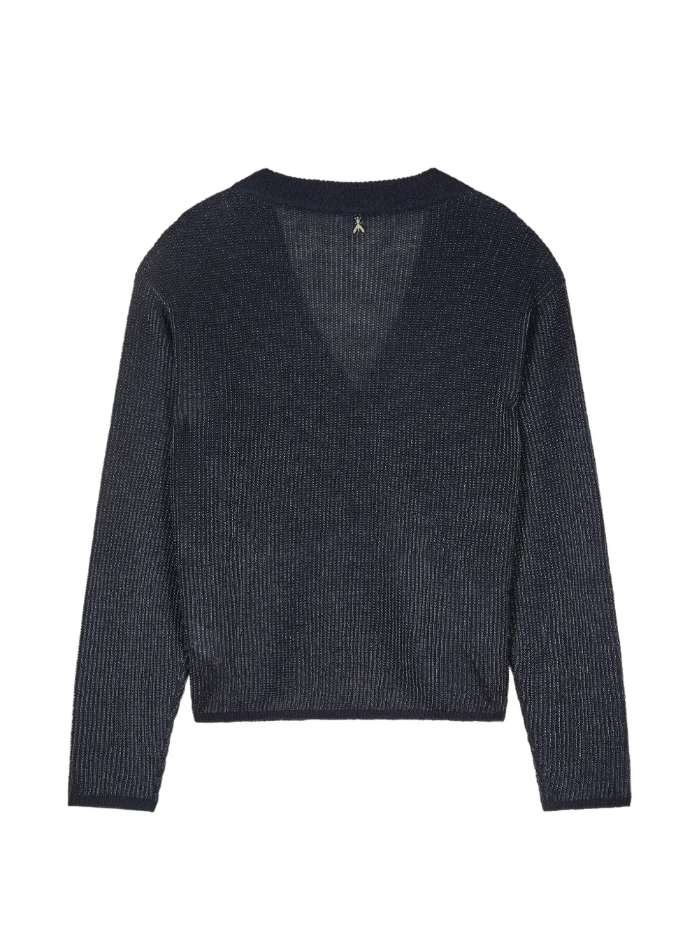 Patrizia Pepe ribbed-knit V-neck sweater Blauw