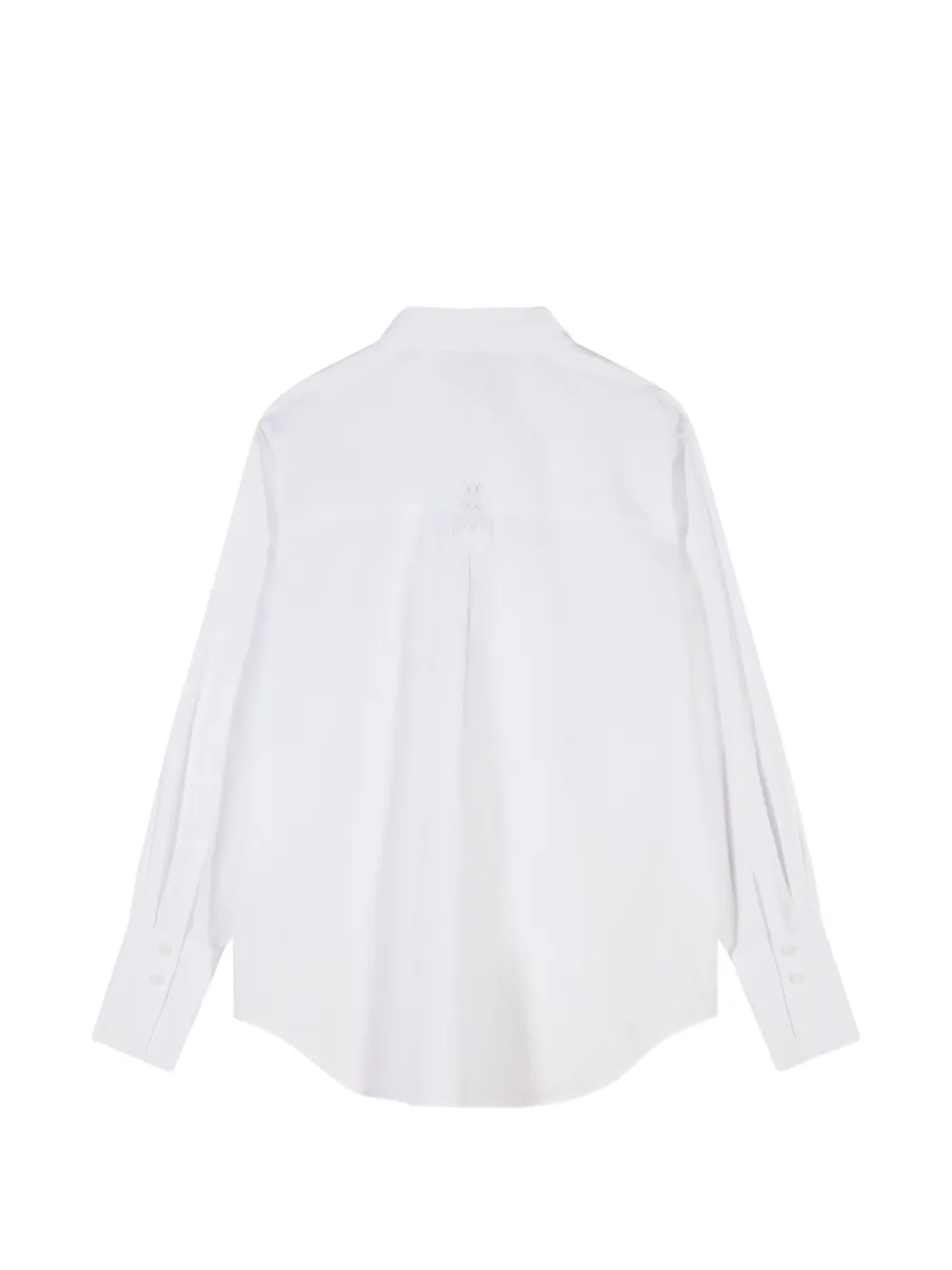 Patrizia Pepe logo-embroidered button-down shirt Wit